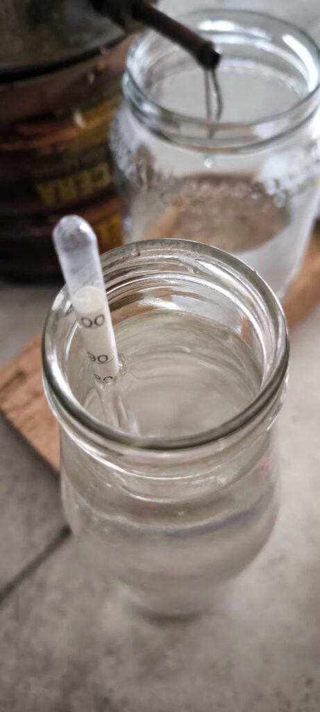 Alcoholmeter: measurement of grappa alcohol content