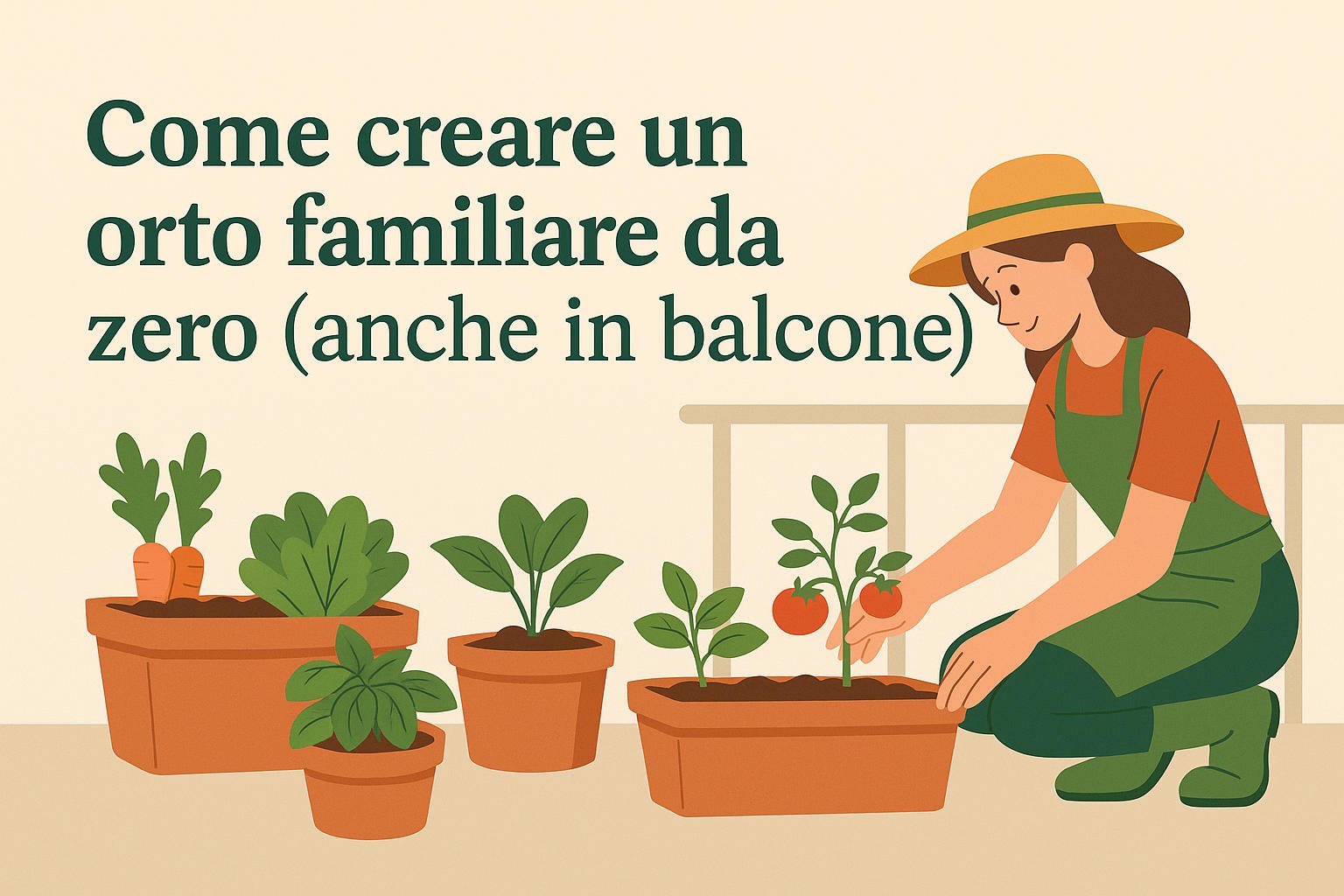 Come creare un orto familiare da zero (anche in balcone)